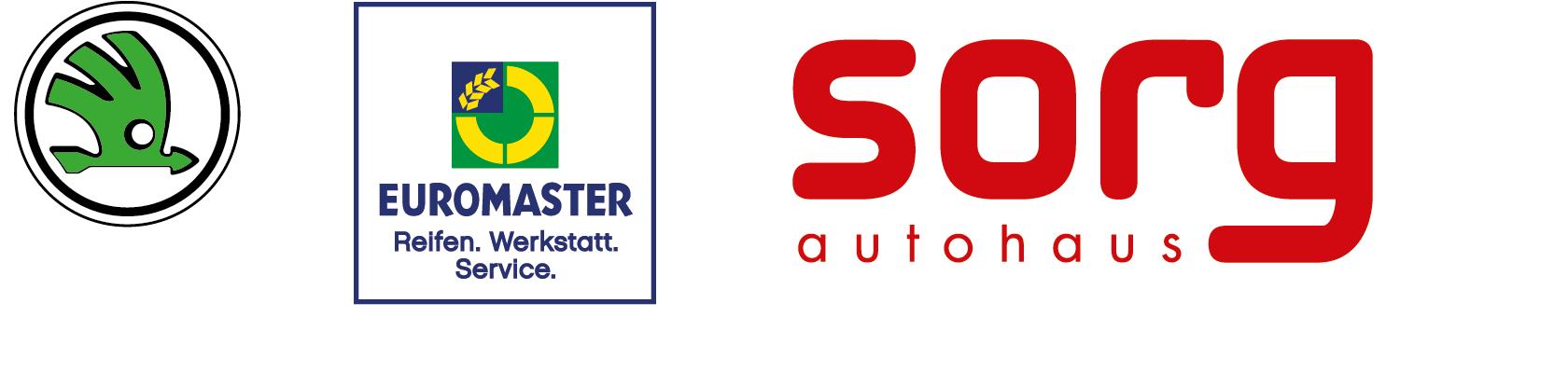 Logos Skoda, Euromaster, Autohaus Sorg