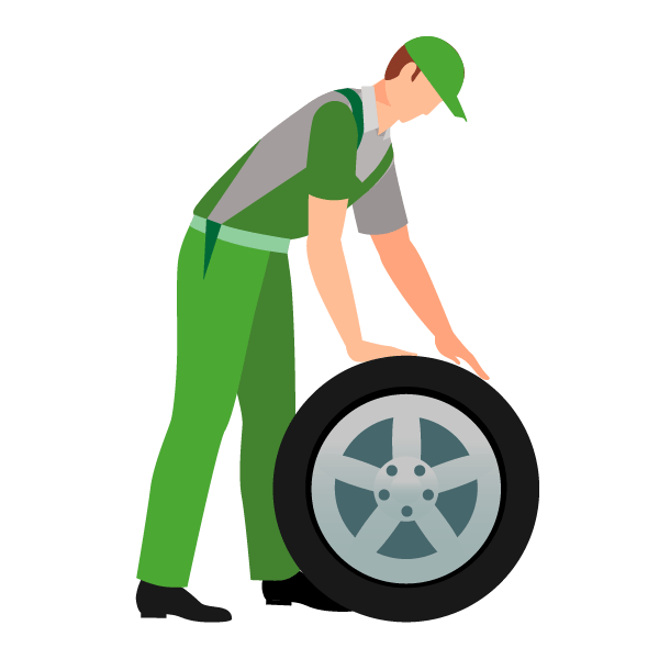 Reifenwechsel Illustration